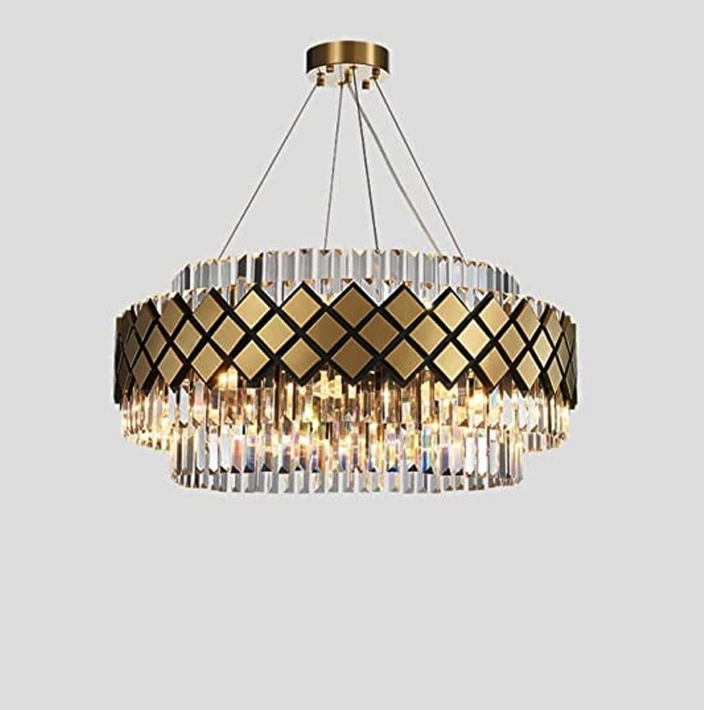 >The Big Size Round Shape Modern Crystal Design Antique Rustic Finish Chandelier With Height Suspension Option by Luxuryshing 